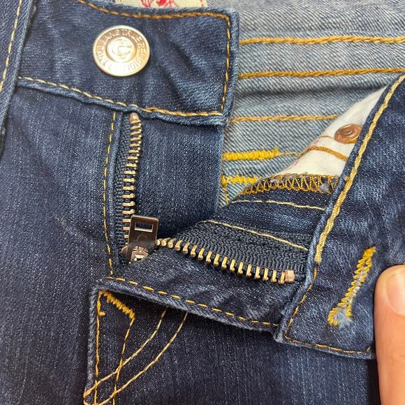 True Religion Women's Billy Jeans Size 28 Dark Wash Straight Denim Low Rise - Picture 7 of 15